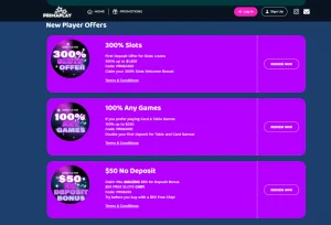 PrimaPlay promotions archive showing current welcome offers