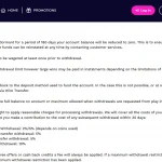 PrimaPlay withdrawal terms or cashier screen